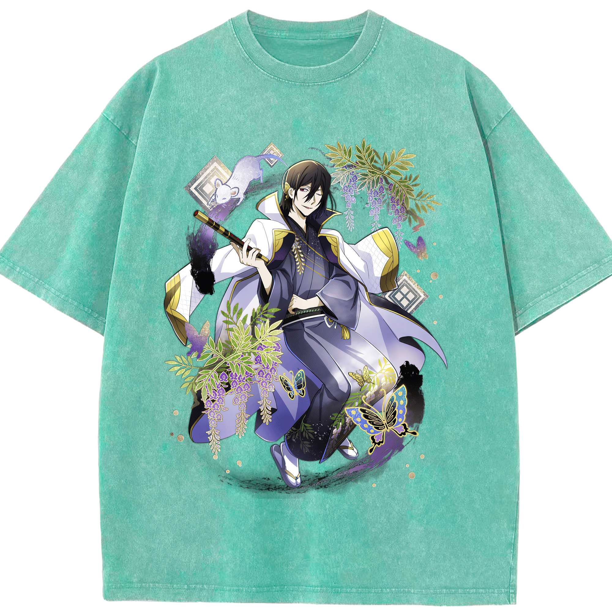 （画像用） 文豪ストレイドッグス Bungo Stray Dogs 綿100% ヴィンテージ風 半袖Tシャツ（フロントプリント）